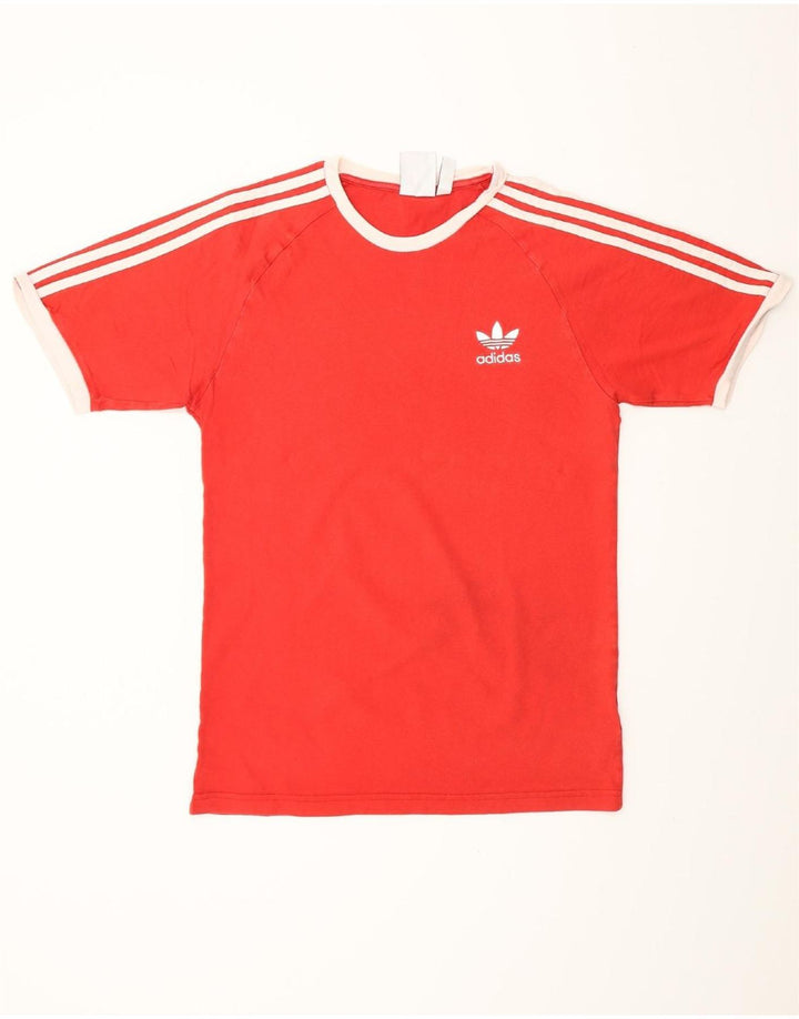 ADIDAS Herren T-Shirt Top Small Rot Baumwolle