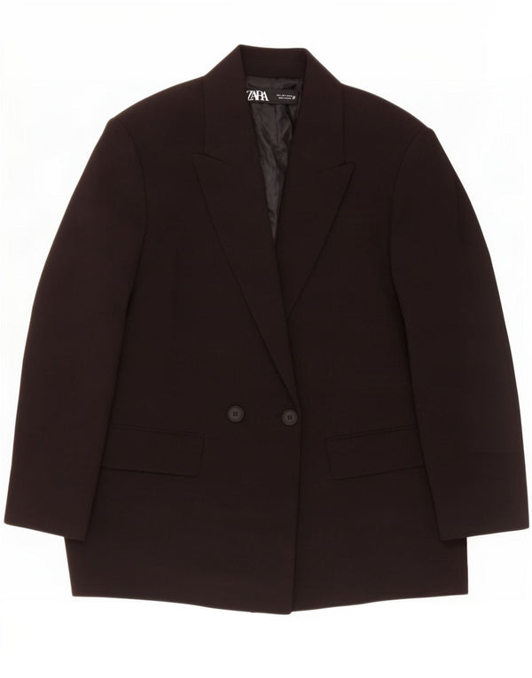 Zara Damen-Blazer, übergroß, zweireihig, Gr. 10, Größe S, Schwarz