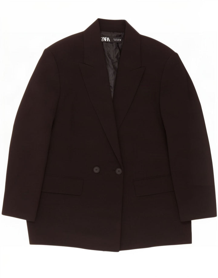 Zara Damen-Blazer, übergroß, zweireihig, Gr. 10, Größe S, Schwarz