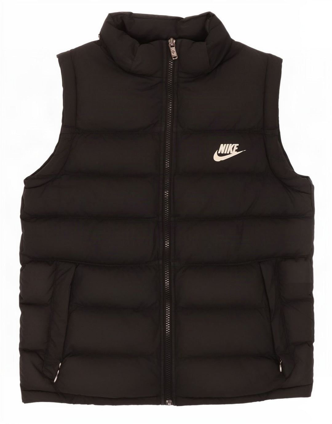 Nike Wattierte Weste für Jungen, 12–13 Jahre, groß, schwarzes Polyester
