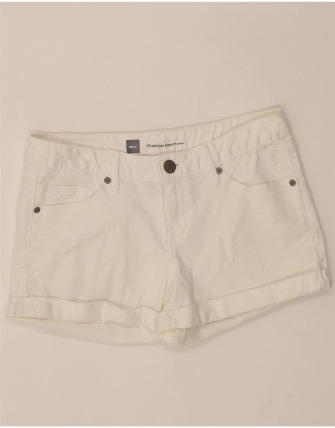 MOSSIMO Womens Denim Shorts US 2 XS W28 White Cotton Vintage Mossimo and Second-Hand Mossimo from Messina Hembry 