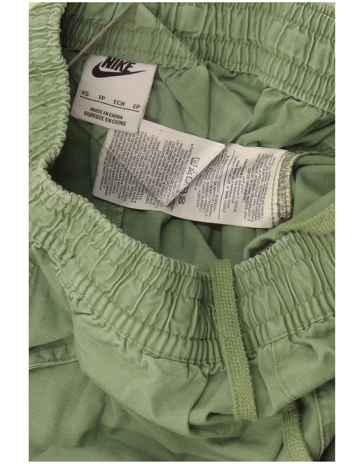NIKE Damen Sportshorts UK 6 XS Grüne Baumwolle