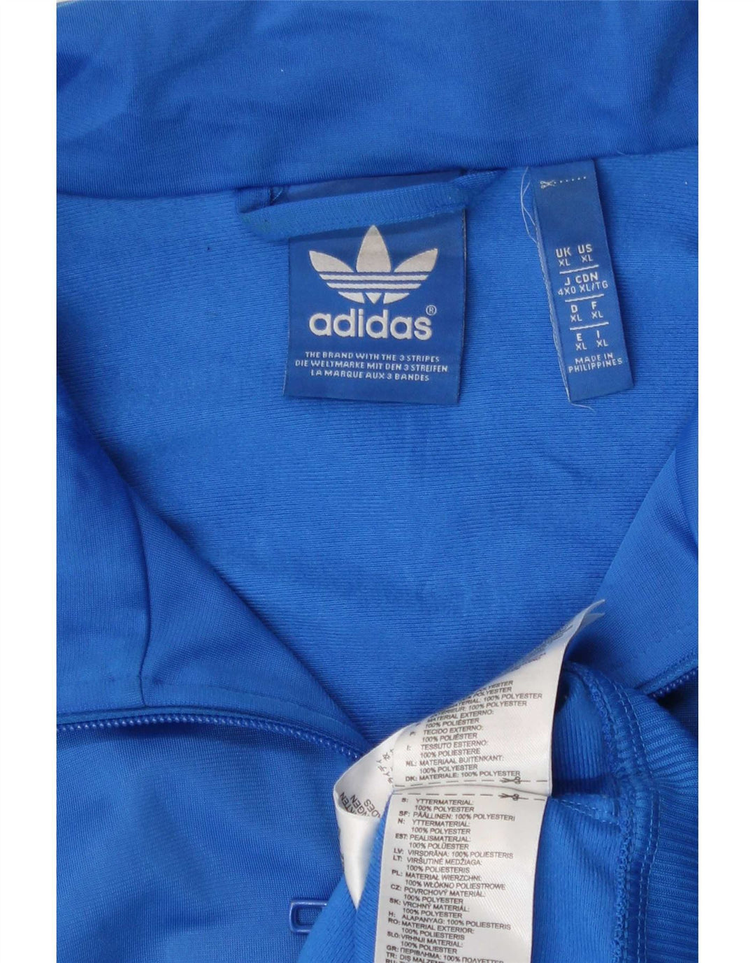 Adidas Herren Trainingsanzug Top Jacke XL Blau Polyester