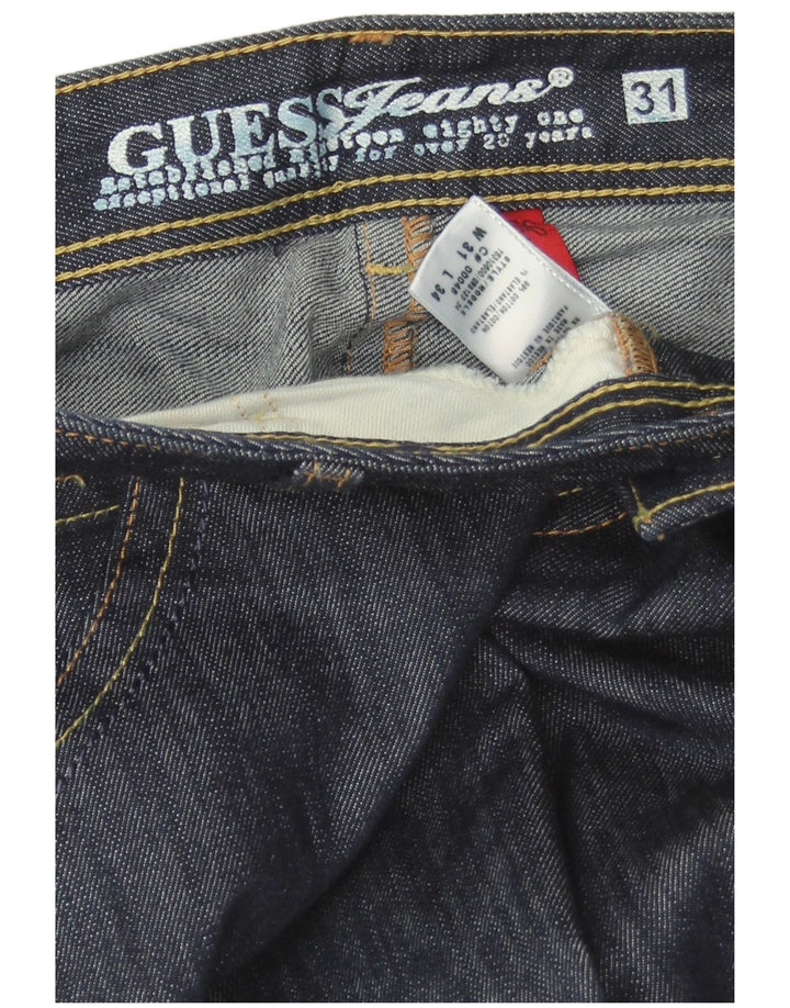 Guess Damen Bootcut Jeans W31 L34 Marineblaue Baumwolle