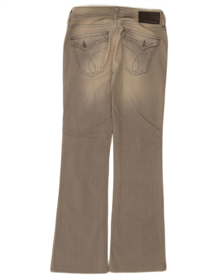 Calvin Klein Damen Bootcut Jeans W26 L30 Graue Baumwolle
