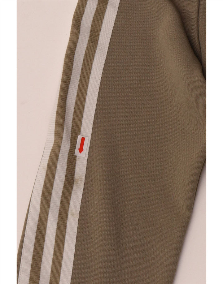 Adidas Damen Zip Hoodie Pullover UK 12 Medium Khaki Polyester