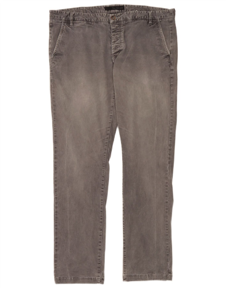 Calvin Klein Herren Slim Jeans W36 L32 Graue Baumwolle