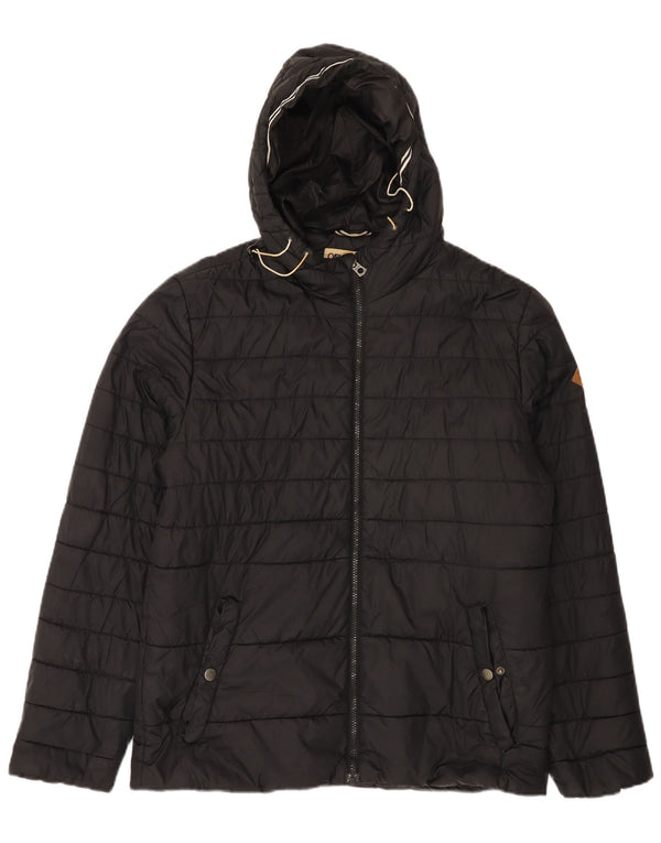 Jack & Jones Mens Hooded Padded Jacket UK 40 Large Black