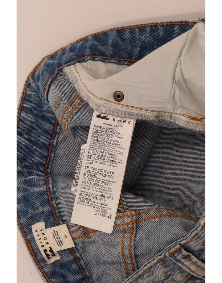 Billabong Damen Distressed Denim Shorts W26 Small Blaue Baumwolle