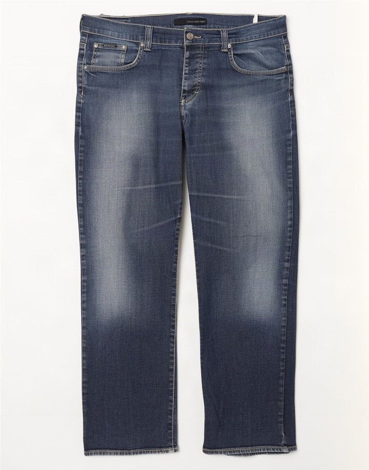 Calvin Klein Herren Straight Jeans W36 L31 Blau