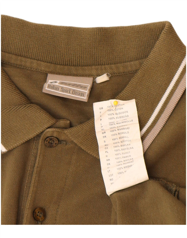 Lotto Herren-Poloshirt, Größe S, Khaki, Baumwolle