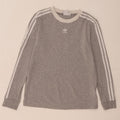 Adidas Damen Top Langarm UK 12 Mittelgraue Baumwolle