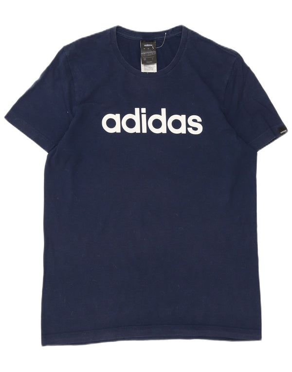 Adidas Herren Grafik T-Shirt Top Small Marineblau Baumwolle