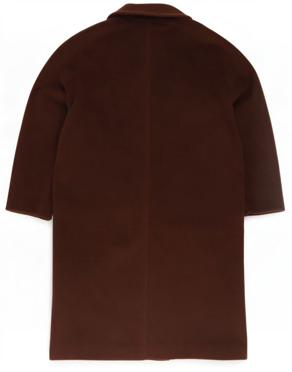 Max Mara Damen Übergroßer zweireihiger Mantel UK 14 Large Braun