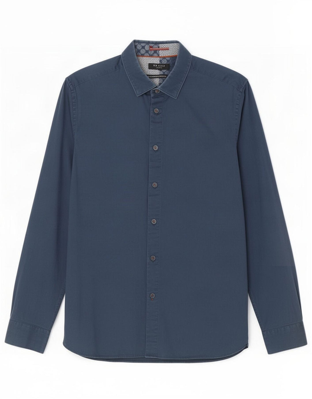 Ted Baker Herrenhemd Größe 5 XL Marineblaue Baumwolle