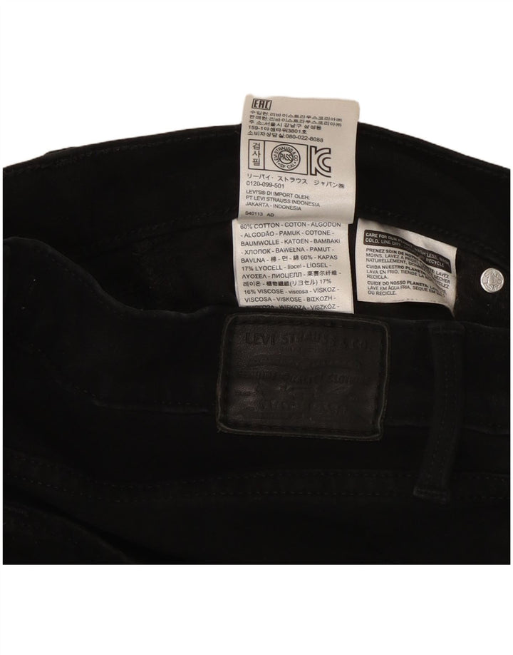 Levi's Damen 314 Shaping Straight Jeans W30 L32 Schwarze Baumwolle