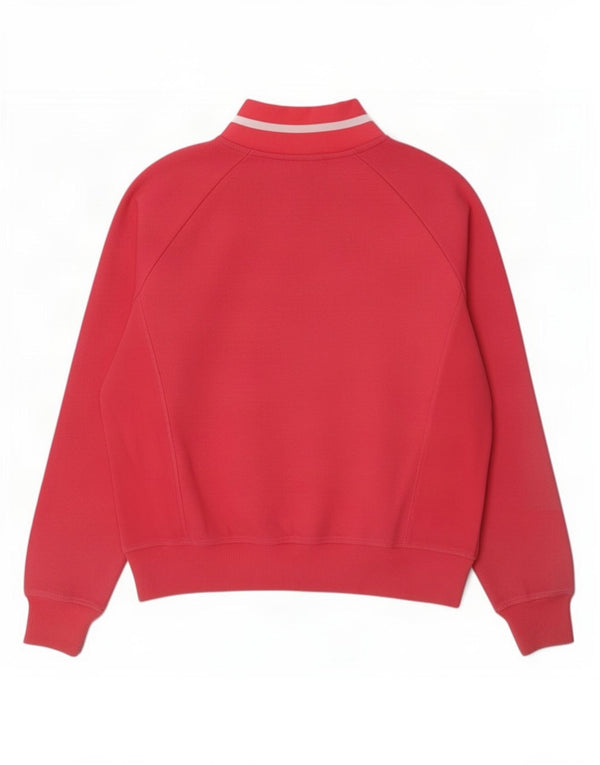 Fila Damen Sweatshirt Pullover UK 14 Mittelrosa Baumwolle