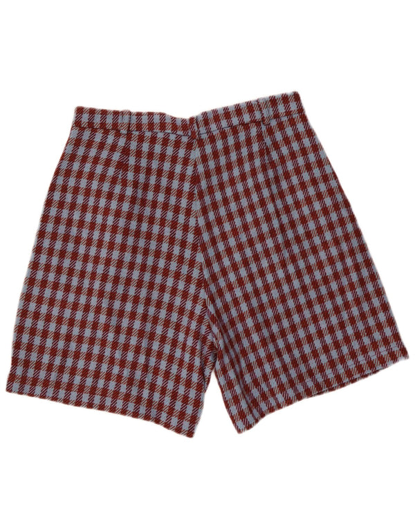 Vintage Damen Casual Shorts IT 42 Medium W28 Burgund Hahnentritt