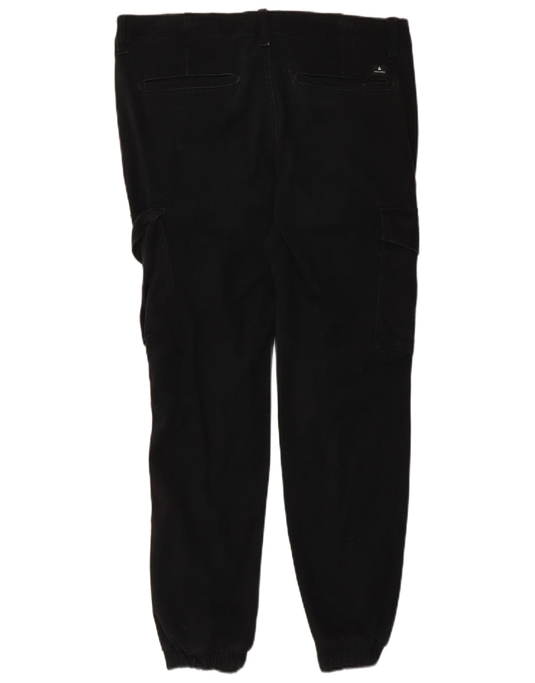 JACK & JONES Herren Jogger-Cargohose W32 L28 Schwarze Baumwolle