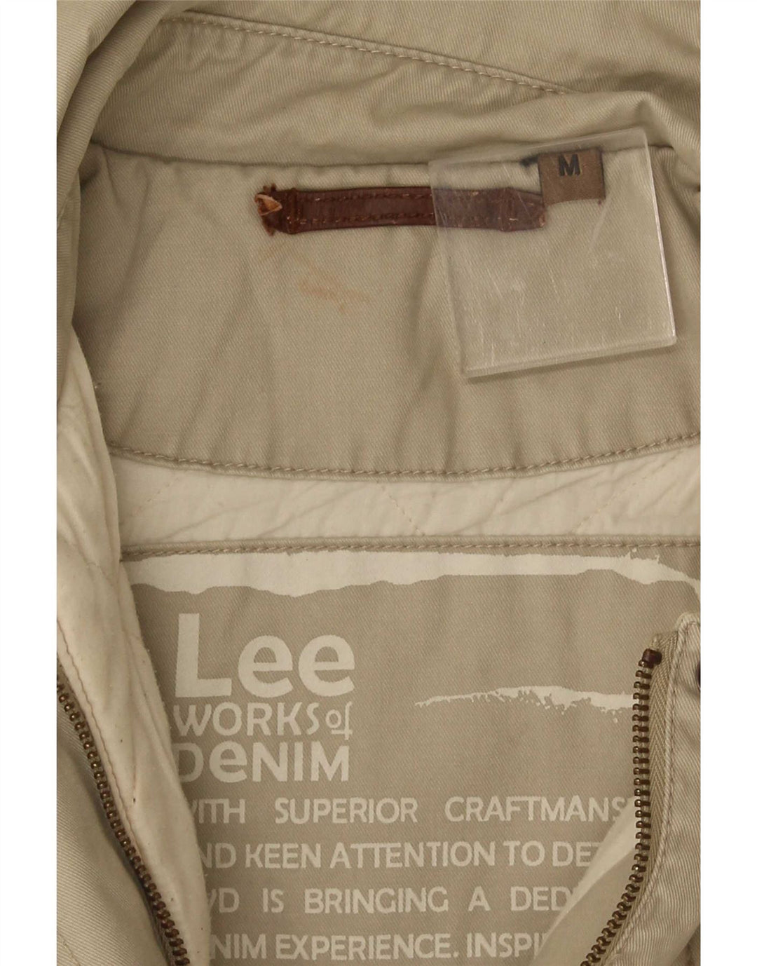 Lee Womens Utility Jacke UK 14 Mittelbeige Baumwolle