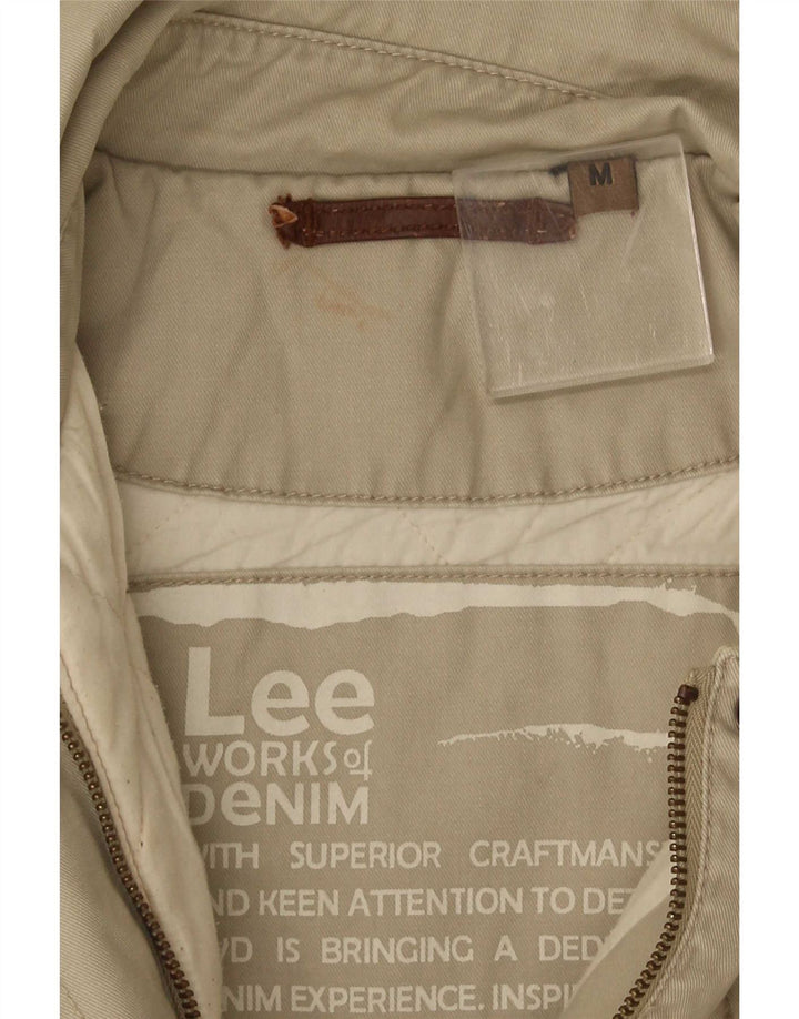 Lee Womens Utility Jacke UK 14 Mittelbeige Baumwolle