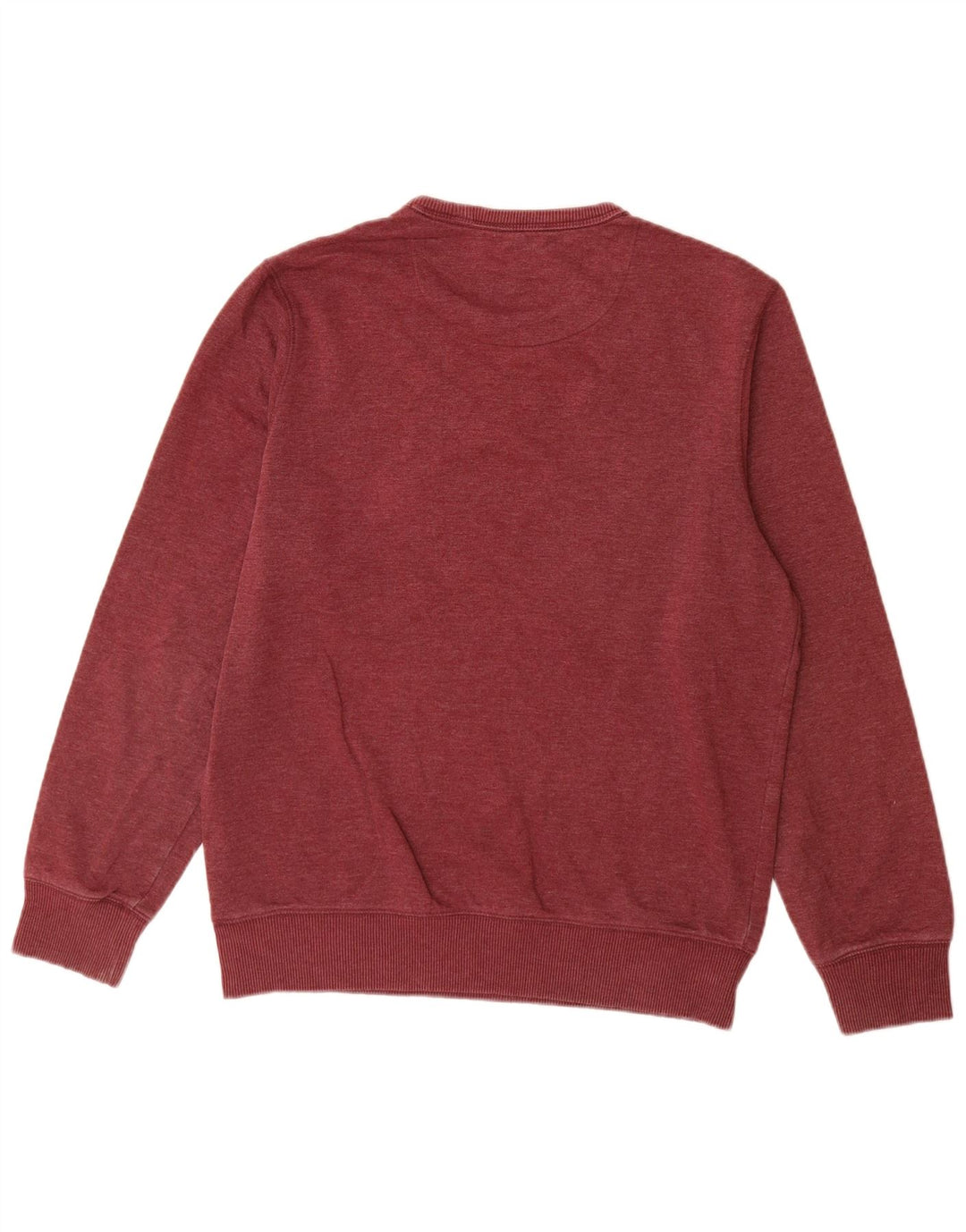 Marks & Spencer Herren-Sweatshirt-Pullover, mittlere Burgunderrote Baumwolle