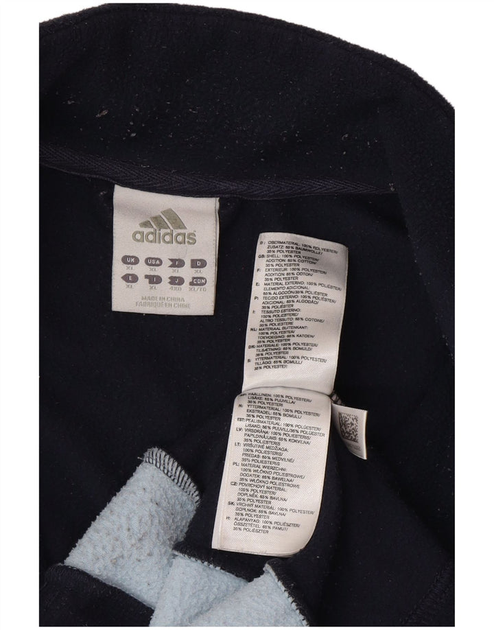 Adidas Herren Climawarm Fleecejacke XL Marineblau Colourblock Polyester