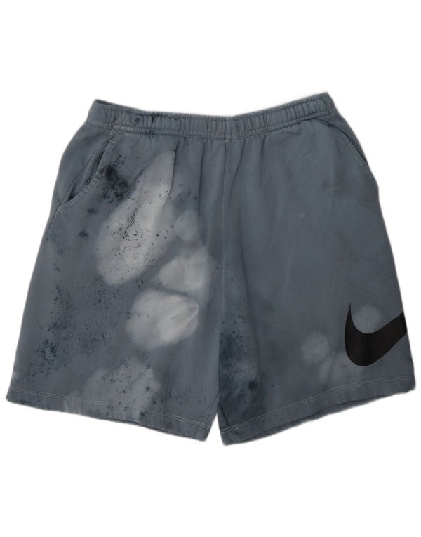 Nike Herren Acid Wash Sport Shorts 2XL Blau gepunktete Baumwolle