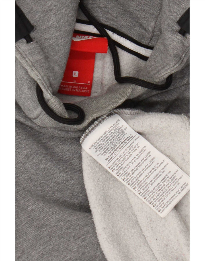 Nike Herren Kapuzenpullover, groß, graue Baumwolle