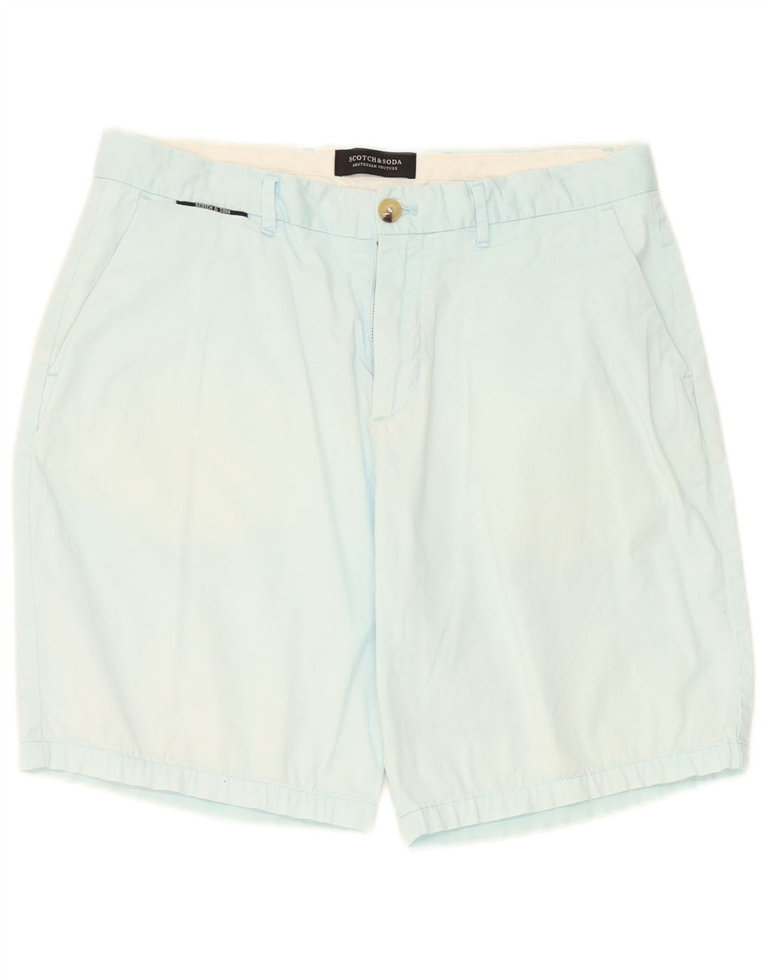 Scotch & Soda Herren Chinoshorts W31 mittelblaue Baumwolle
