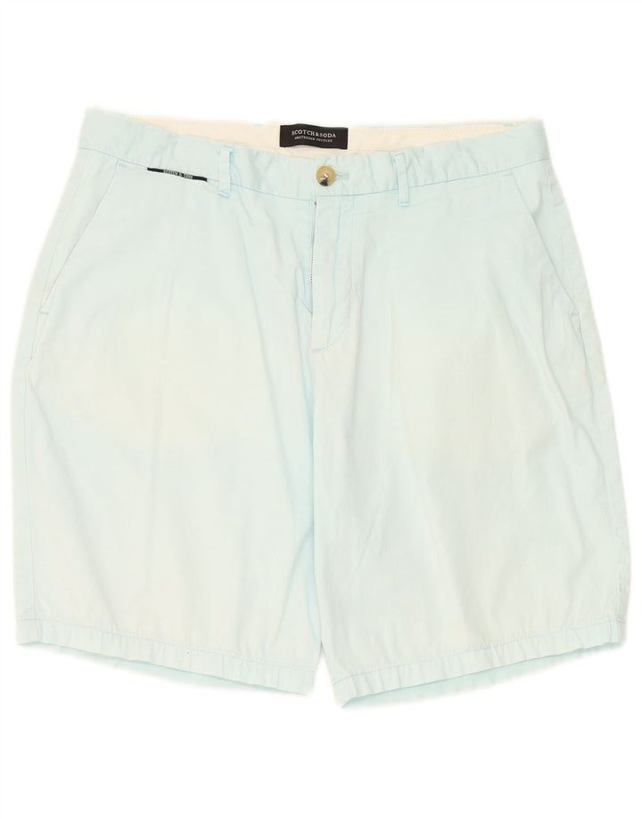 Scotch & Soda Herren Chinoshorts W31 mittelblaue Baumwolle