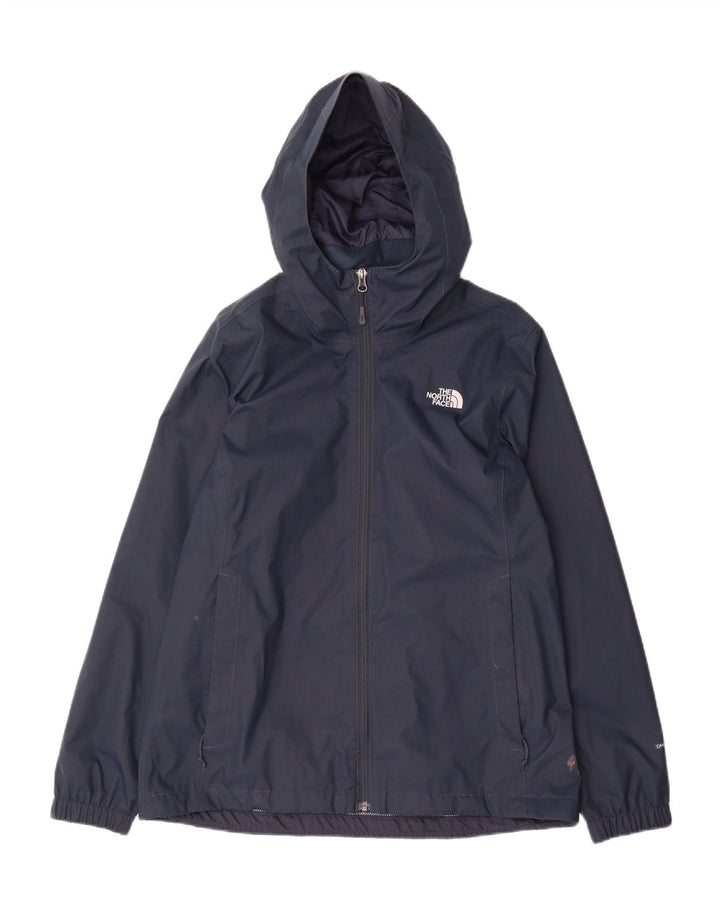 The North Face Damen-Regenjacke mit Kapuze, UK 16, Größe L, marineblaues Nylon