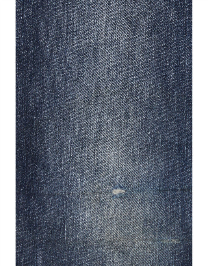 Massimo Dutti Damen Straight Jeans EU 42 Large W32 L34 Marineblau