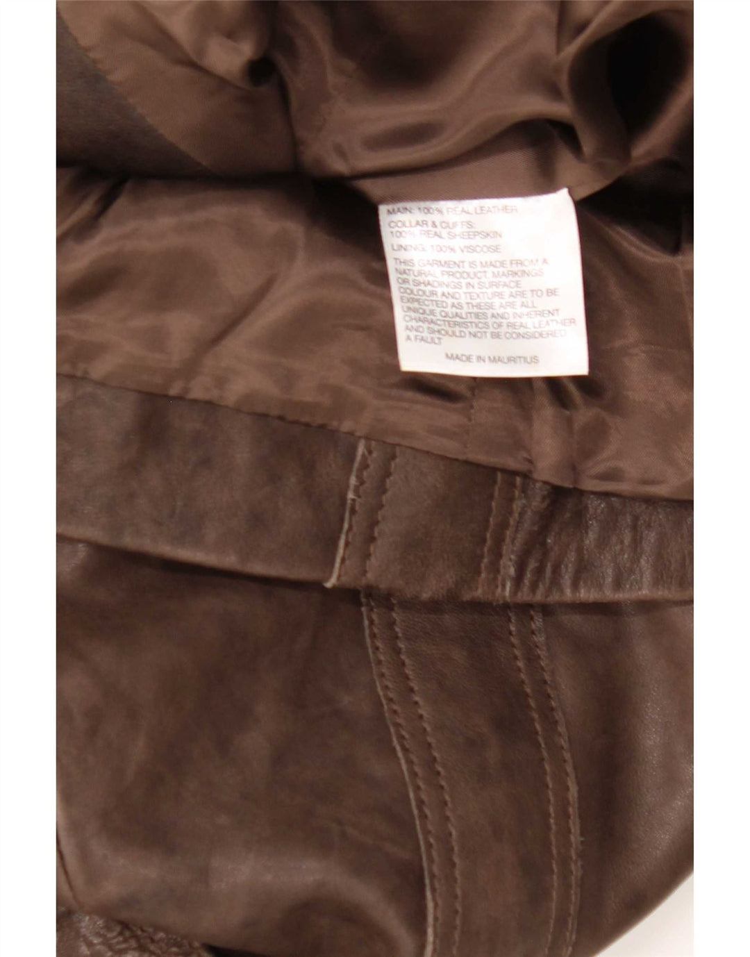 Karen Millen Damen Lederjacke UK 12 Mittelbraun