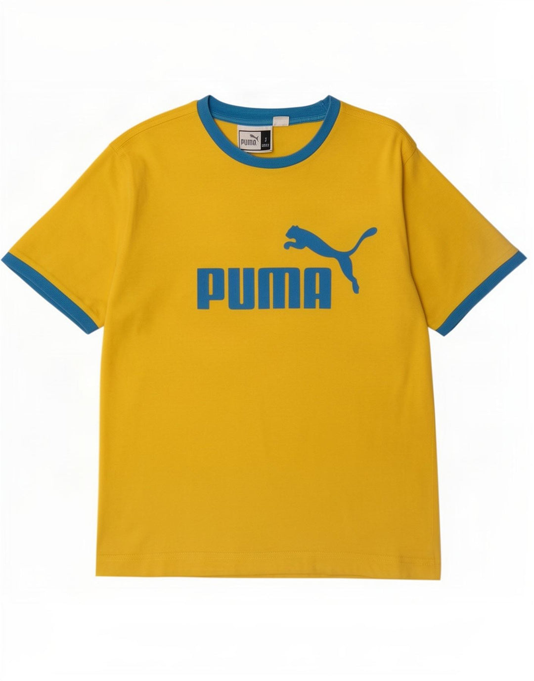 Puma Herren Grafik T-Shirt Top Small Gelb