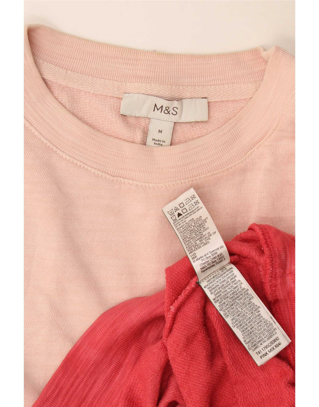 Marks & Spencer Damen-Sweatshirtpullover UK 14 Mittelrosa Farbblock