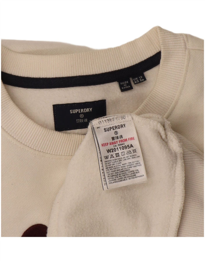 Superdry Damen-Sweatshirt in Übergröße mit grafischem Print, Gr. 12, Mittelweiß