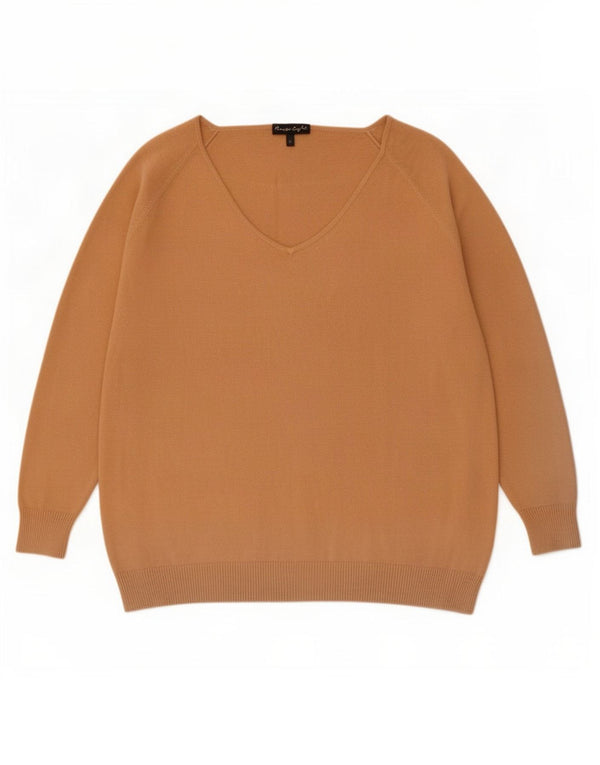 Phase Eight Damen-Pullover mit entspannter Passform und V-Ausschnitt, Gr. 40, Größe L, Braun