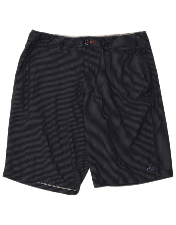 O'Neill Herren-Chinoshorts W34, groß, marineblaues Nadelstreifen-Polyester