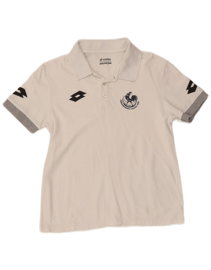 Lotto Herren-Poloshirt mit Grafik, mittelweiß