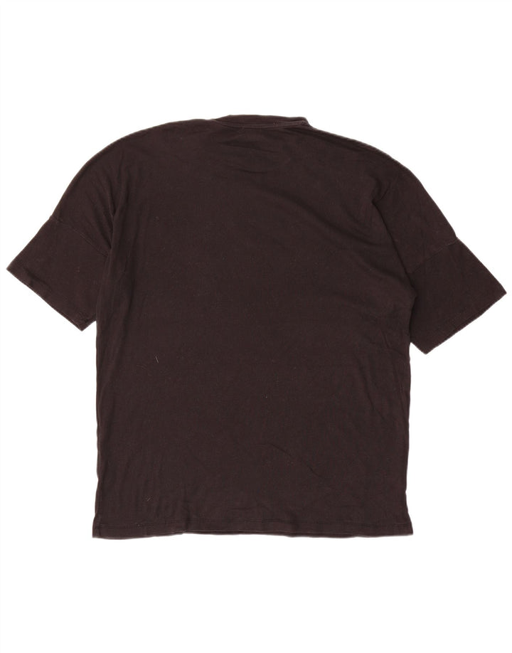 Cos Herren T-Shirt Top Medium Schwarz Baumwolle