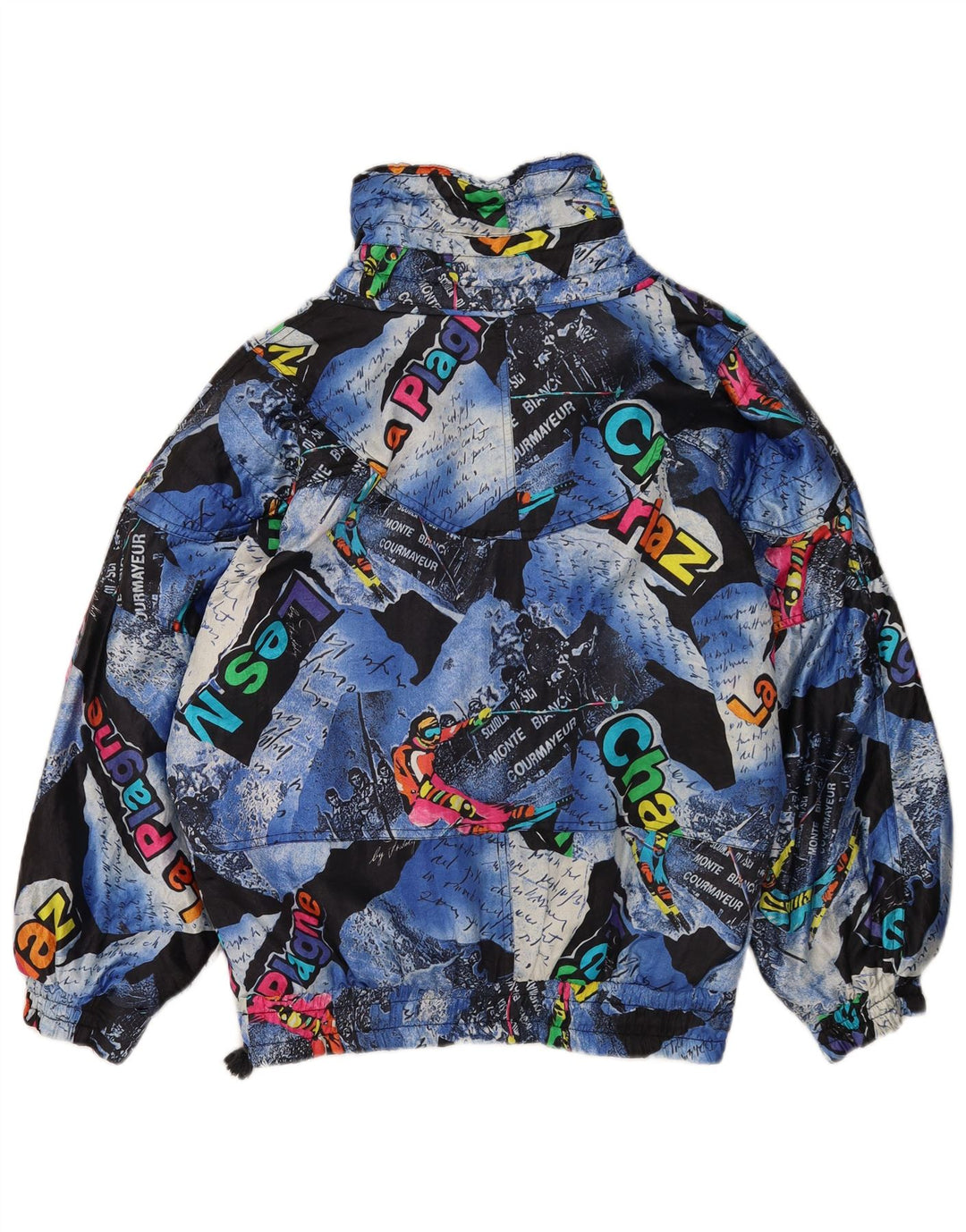 Numero Uno Damen-Skijacke mit übergroßem grafischem Pullover, Größe 40, klein, Blau