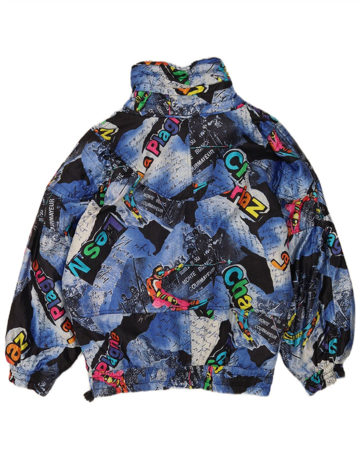 Numero Uno Damen-Skijacke mit übergroßem grafischem Pullover, Größe 40, klein, Blau