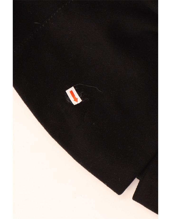 Max & Co. Damen Zweireihiger Mantel UK 10 Small Schwarze Wolle