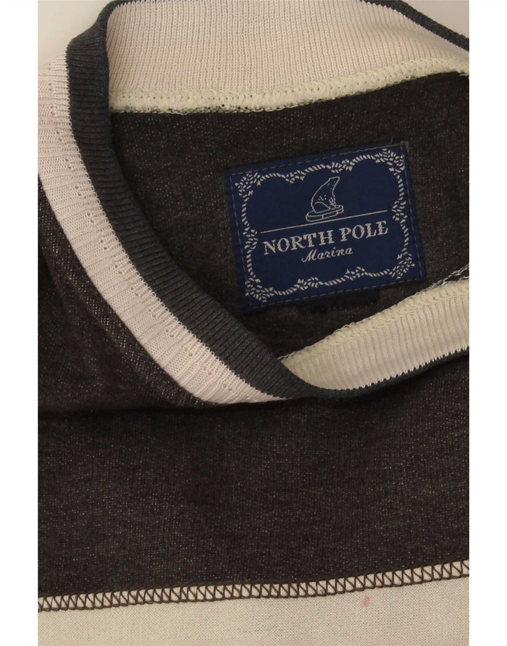 North Pole Herren-Sweatshirt mit Grafik, Mittelgrau, Farbblock