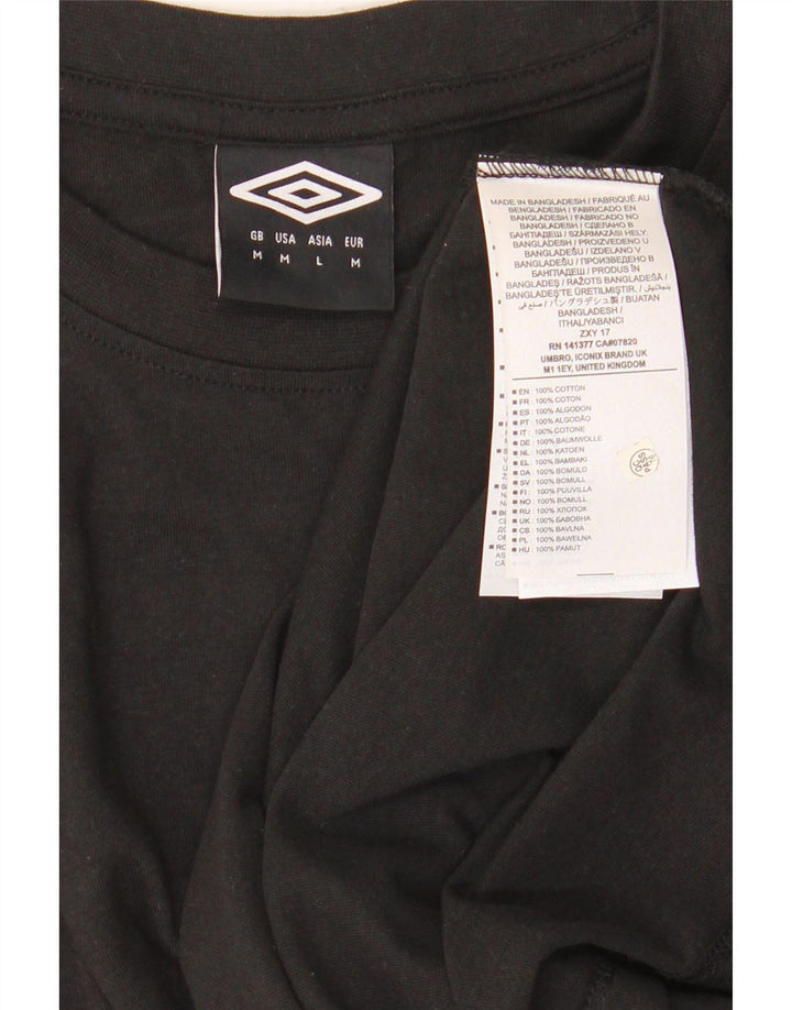Umbro Herren T-Shirt Top Medium Schwarz Baumwolle