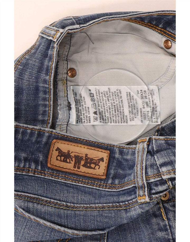 Levi's Damen 571 Slim Jeans W30 L31 Blaue Baumwolle