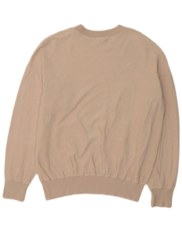 Vintage Mens Crew Neck Jumper Sweater IT 54 XL Beige Colourblock Cotton