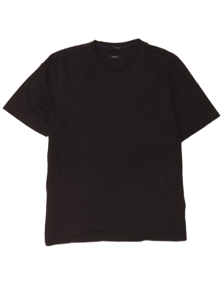 Ted Baker Herren-T-Shirt, normal, Größe 4, groß, schwarze Baumwolle