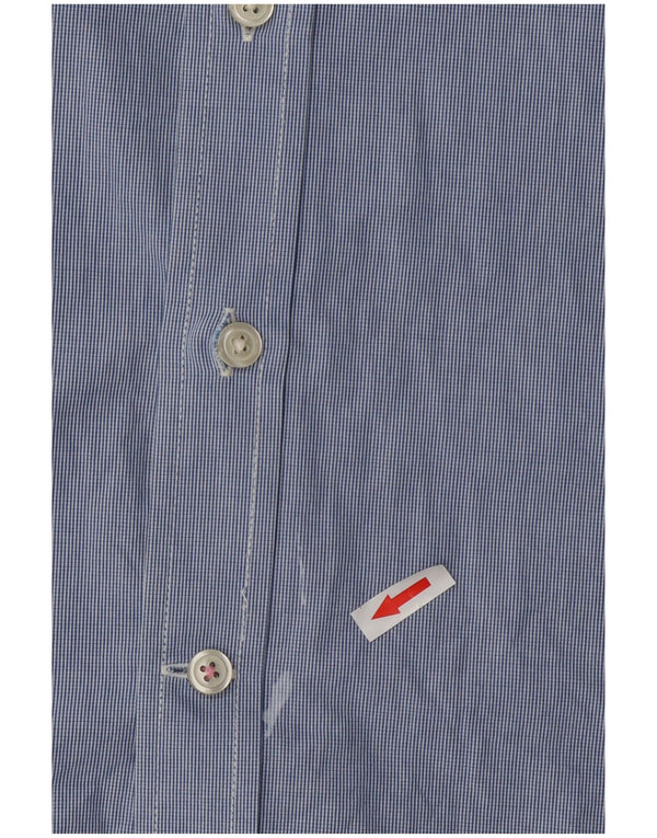 Superdry Herrenhemd aus mittelblau karierter Baumwolle